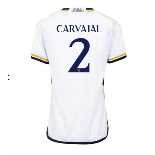 Fotballdrakt Dame Real Madrid Daniel Carvajal #2 Hjemmedrakt 2023-24 Kortermet